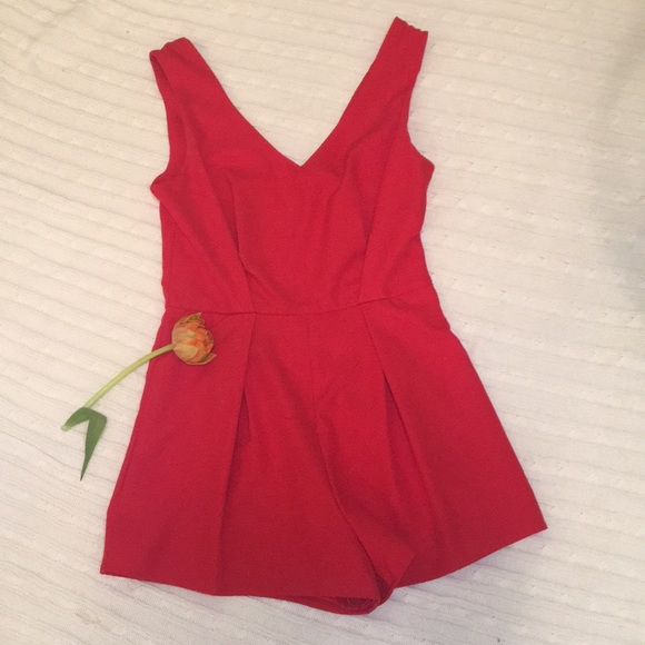 Design Lab Red Romper size S - Picture 3 of 6